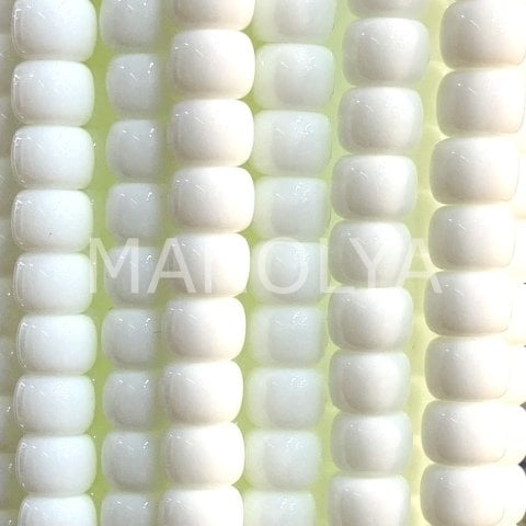 6x8mm. BEYAZ SİLİNDİR KRİSTAL