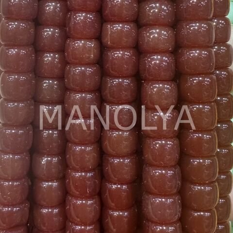 6x8mm. KIZIL KAHVE SİLİNDİR KRİSTAL