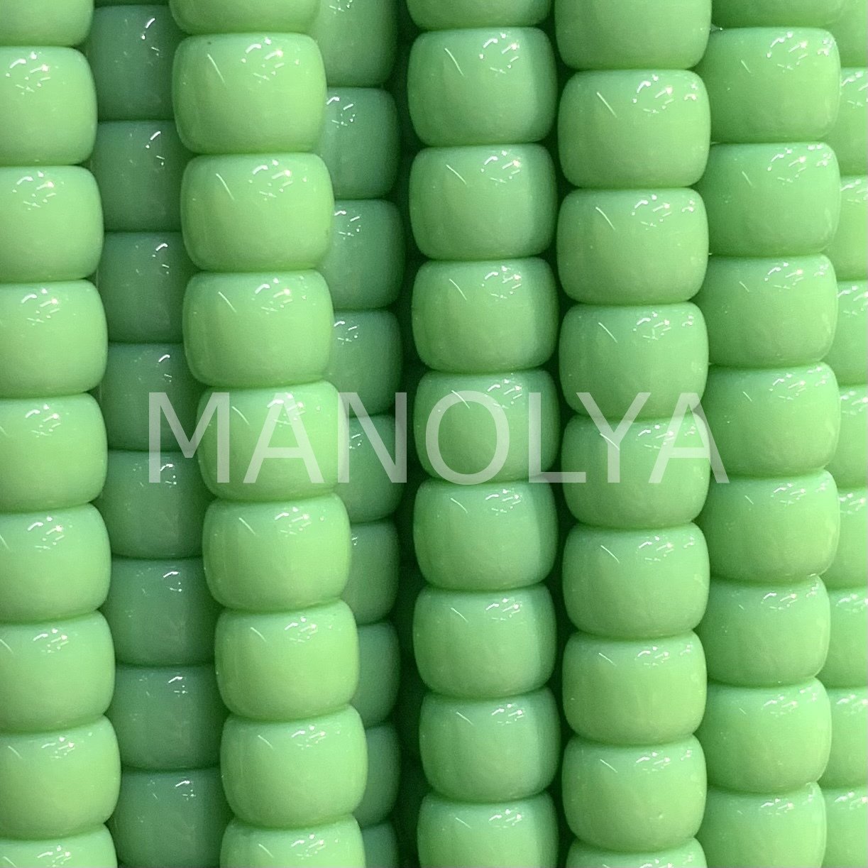 6x8mm. YEŞİL SİLİNDİR KRİSTAL