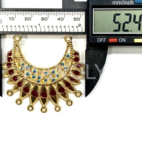 5,2cm. MİNELİ DESEN KOLYE UCU