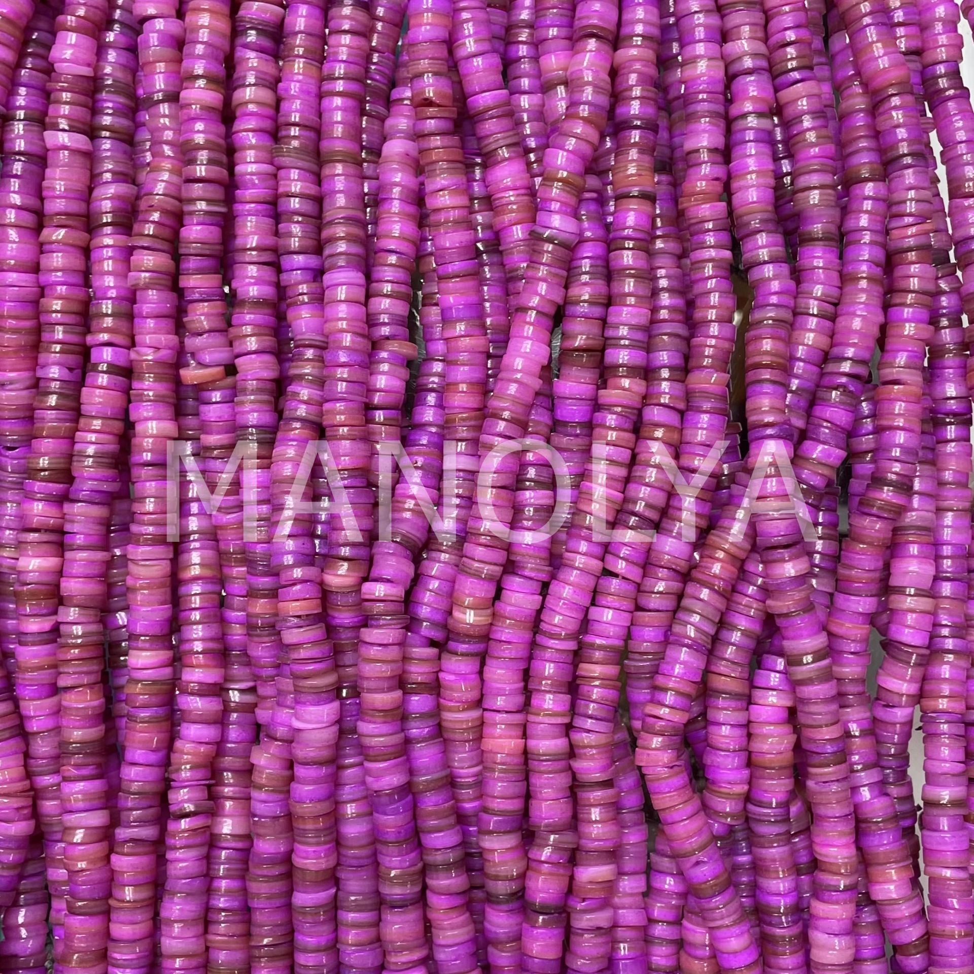 6mm. KOYU PEMBE SEDEF DİZİ