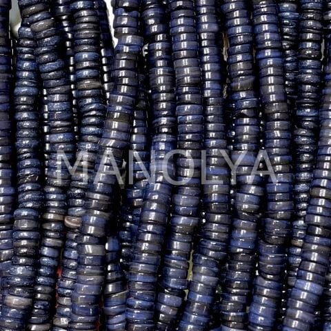 6mm. KOYU LACİVERT SEDEF DİZİ
