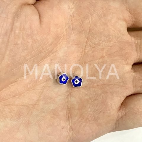 6mm. MİNİK MİNELİ ÇİÇEK NAZAR BONCUK