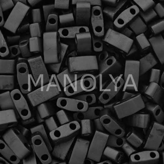 HTL401F Miyuki Half Tila Matte Black (Yarım Tila Mat Siyah 401F)