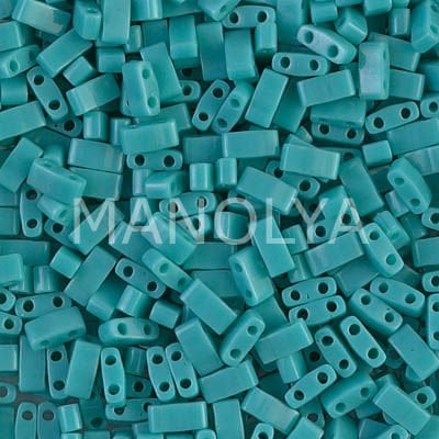 HTL412 Miyuki Half Tila Opaque Turquoise (Yarım Tila 412)