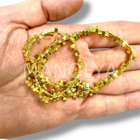 Gold Yarım Tila Hematit Dizi