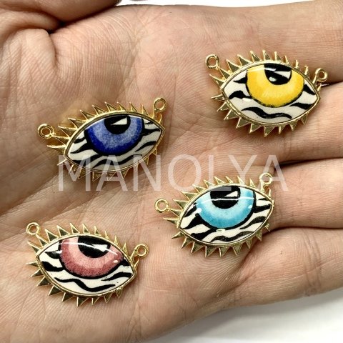 2,9cm. ZEBRA KİRPİKLİ PORSELEN GÖZ