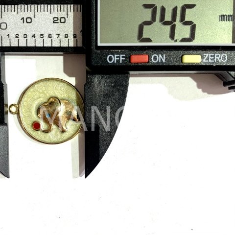 2,5cm. SEDEF ÜSTÜ FİL KOLYE UCU