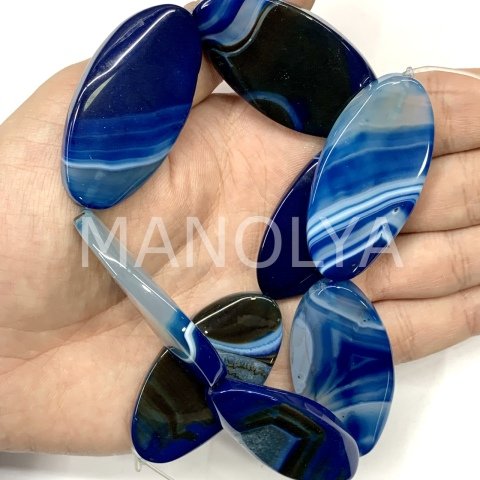 4,9cm. BURGU ELİPS MAVİ AKİK