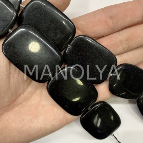 3x4cm. OVAL SİYAH ONİKS