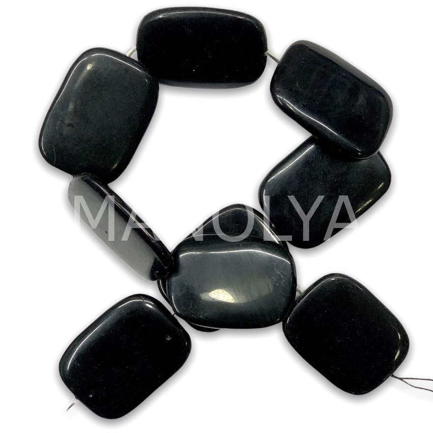 3x4cm. OVAL SİYAH ONİKS