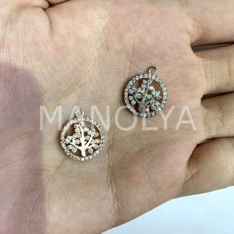 1,7cm. ZİRKON ÇERÇEVELİ HAYAT AĞAÇLARI
