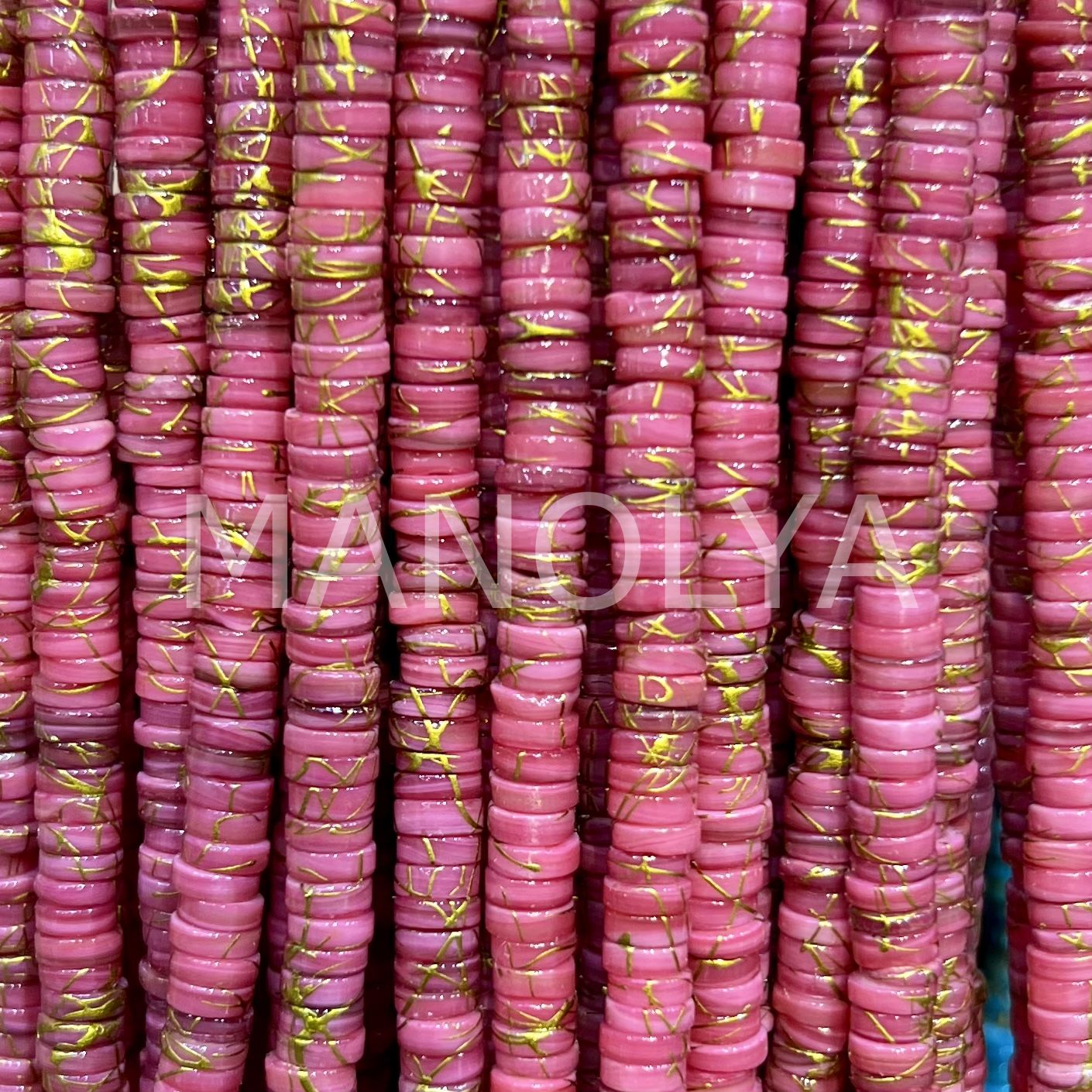 6mm. YALDIZ KOYU PEMBE SEDEF