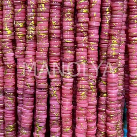 6mm. YALDIZ KOYU PEMBE SEDEF