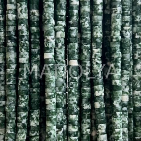 4x2 mm KOYU YEŞİL-BEYAZ SİLİNDİR VARİSİT