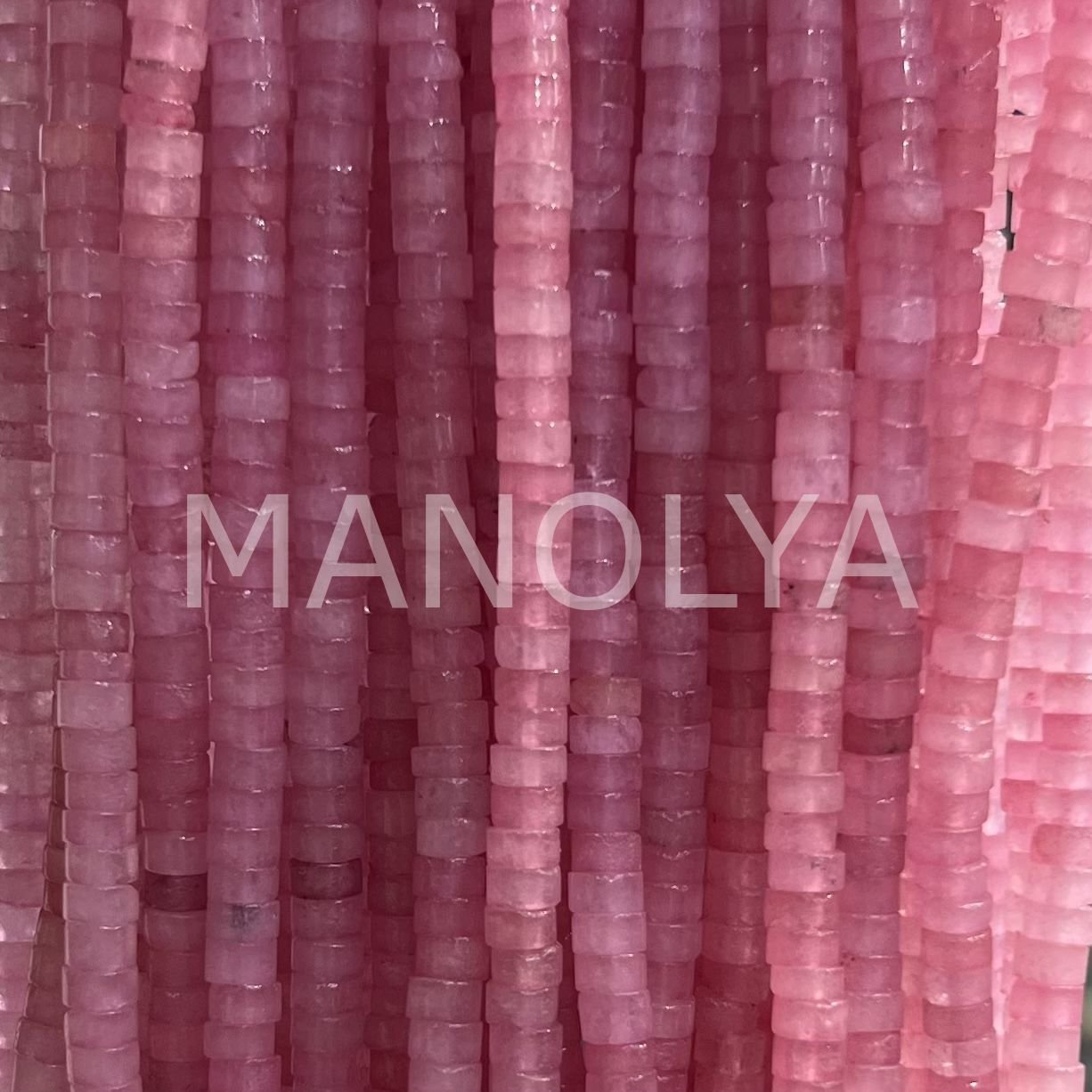 4x2 mm ŞEFFAF PEMBE SİLİNDİR VARİSİT