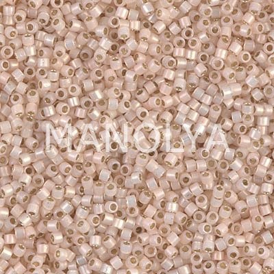 DB1452-MIYUKI 11/0 DELICA BEAD S/L PALE PEACH OPAL