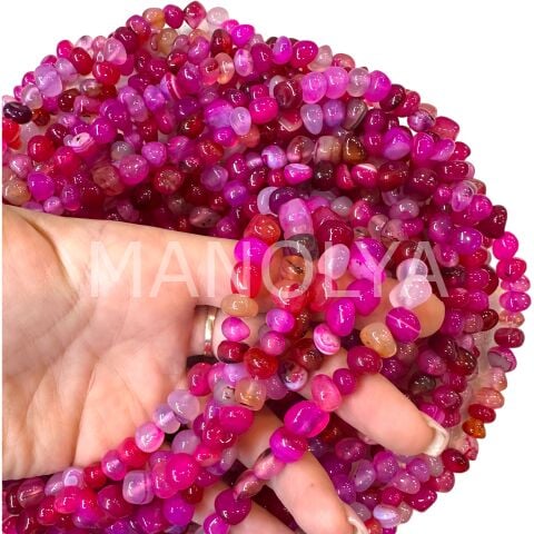 PEMBE AMORF KESİM AKİK DOĞAL TAŞ