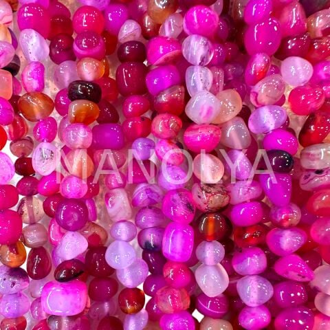 PEMBE AMORF KESİM AKİK DOĞAL TAŞ