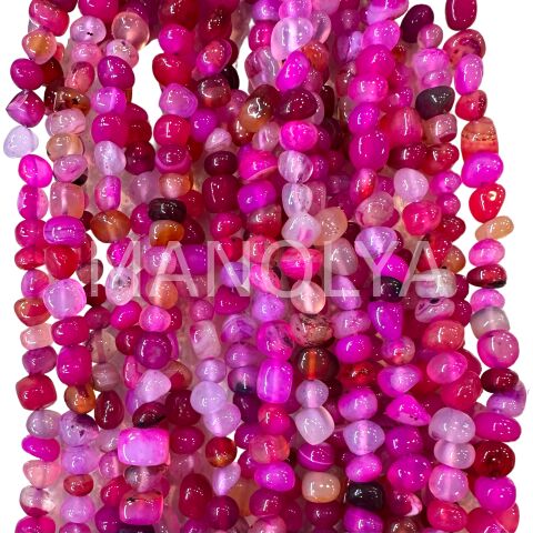 PEMBE AMORF KESİM AKİK DOĞAL TAŞ