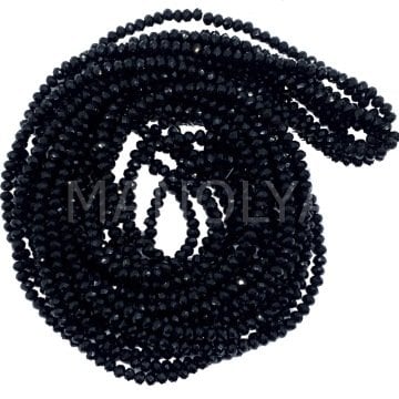 3 mm. KRİSTAL NO:12 SİYAH - 10 DİZİ