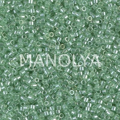 DB1483-MIYUKI 11/0 DELICA BEAD TR MINT LUSTER