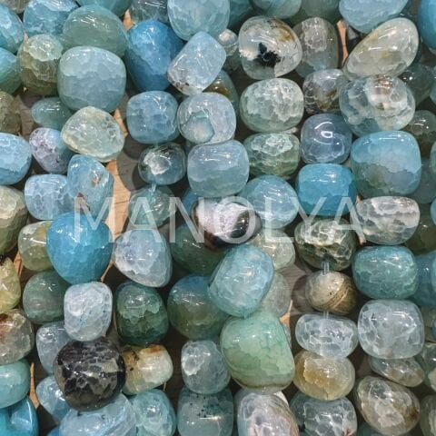 AÇIK TURKUAZ AMORF KESİM BÜYÜK BOY AKİK DOĞAL TAŞ
