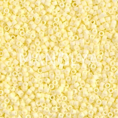 DB1511-MIYUKI 11/0 DELICA BEAD MATTE OP PALE YELLOW