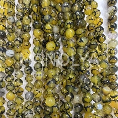 8mm. YEŞİL DRAGON AKİK DOĞALTAŞ
