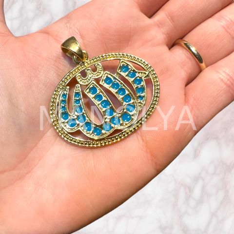 4,4cm. MİNELİ BÜYÜK “ALLAH” KOLYE UCU