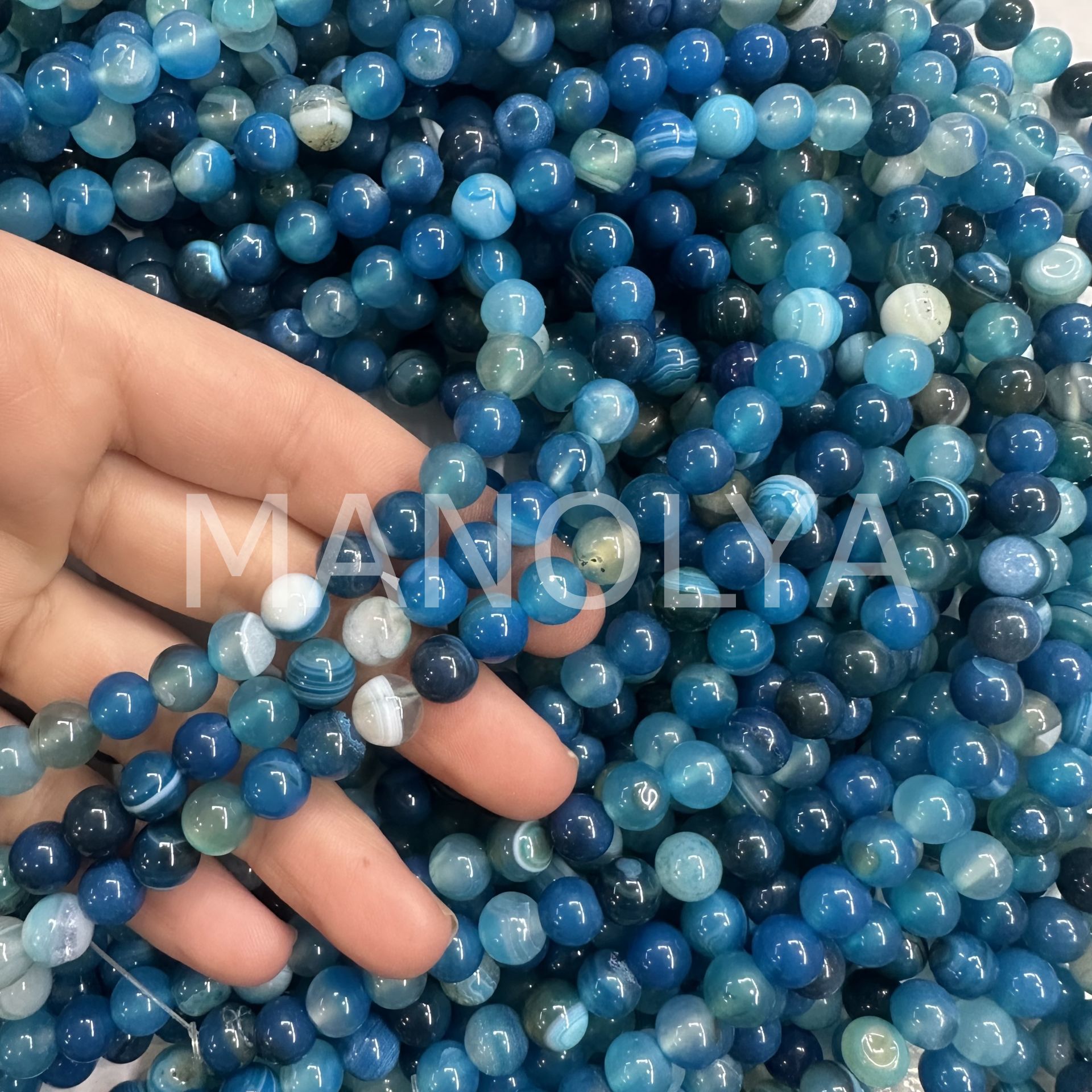 8mm. MAVİ AKİK DOĞALTAŞ