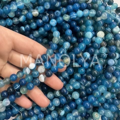 8mm. MAVİ AKİK DOĞALTAŞ