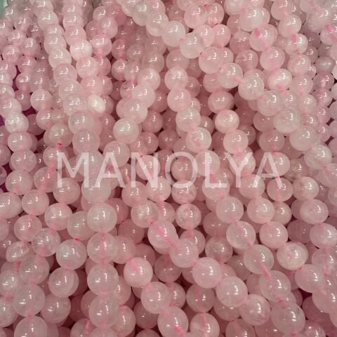 8mm. PEMBE KUVARS DOĞALTAŞ