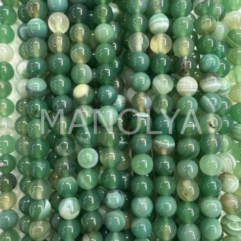 8mm. YEŞİL MADAGASKAR AKİK DOĞALTAŞ