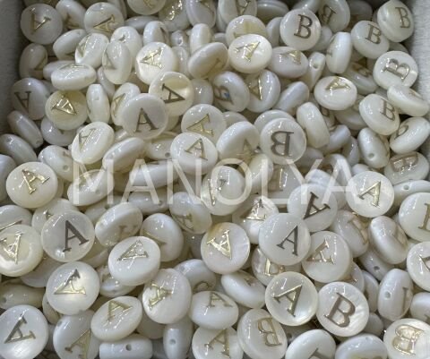 8mm. GOLD YALDIZLI SEDEF HARF