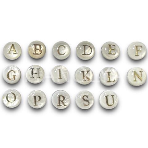 8mm. GOLD YALDIZLI SEDEF HARF