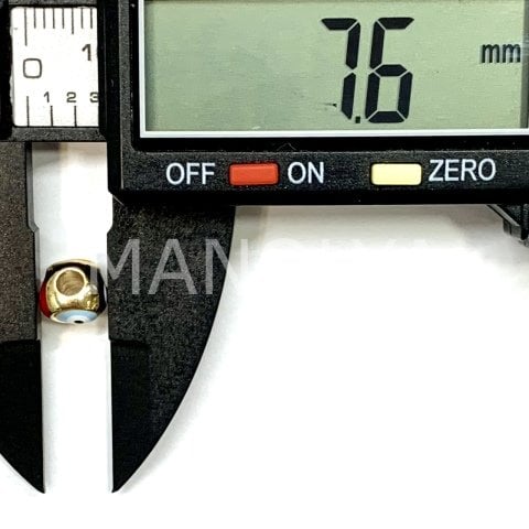 7,5mm. TURKUAZ OVAL NAZAR BONCUĞU