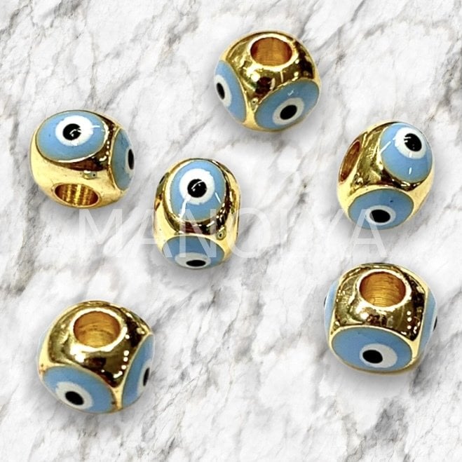 7,5mm. TURKUAZ OVAL NAZAR BONCUĞU