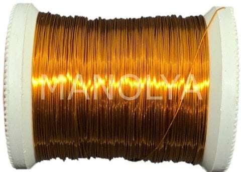 N0:8 KOYU SARI 100GR. FİLOGRAFİ  BAKIR TEL