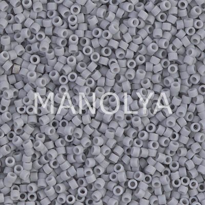 DB1589-MIYUKI DELICA 11/0 MATTE OPQ GHOST GRAY