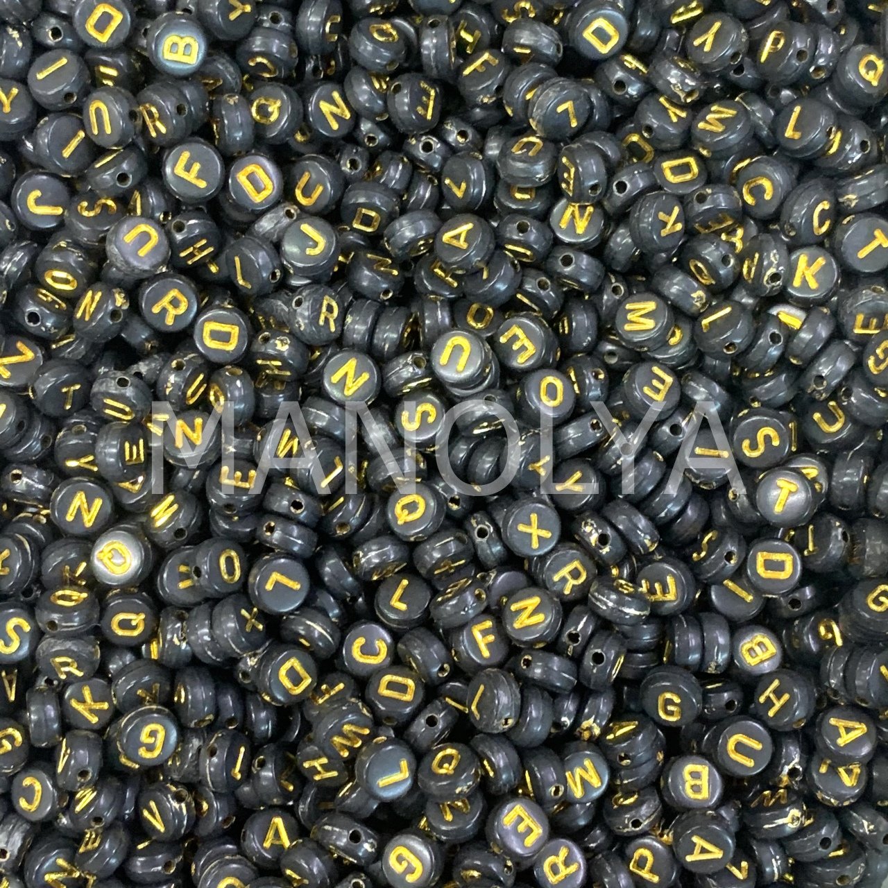 6mm. SİYAH YUVARLAK HARF 500gr.