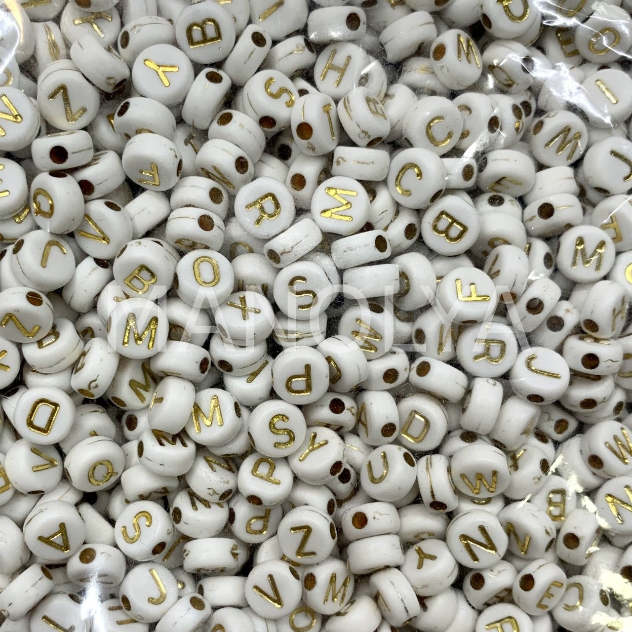 6mm. BEYAZ YUVARLAK HARF 500gr.