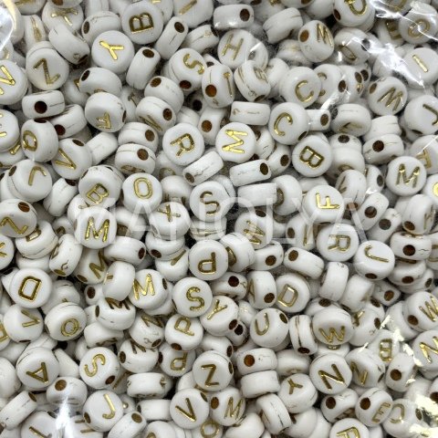 6mm. BEYAZ YUVARLAK HARF 500gr.