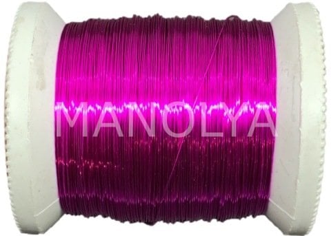 NO:22 VERNİKLİ PEMBE 100GR. FİLOGRAFİ BAKIR TEL