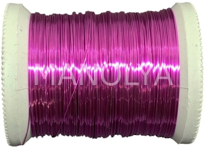 NO:31 VERNİKLİ AÇIK PEMBE 100GR. FİLOGRAFİ BAKIR TEL