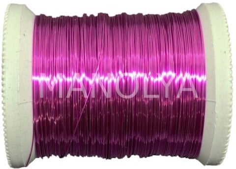 NO:31 VERNİKLİ AÇIK PEMBE 100GR. FİLOGRAFİ BAKIR TEL