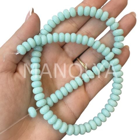4.5mmX8mm BEBEK MAVİSİ DONUT CAM BONCUK
