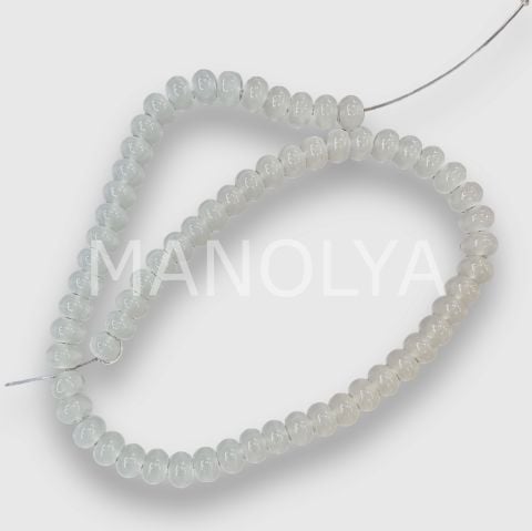 4.5mmX8mm BUZLU BEYAZ DONUT CAM BONCUK