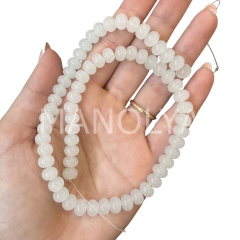 4.5mmX8mm BUZLU BEYAZ DONUT CAM BONCUK