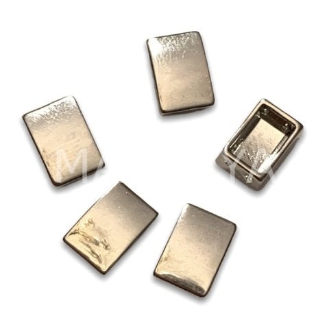 10x8mm. GÜMÜŞ YATAY DOMİNO
